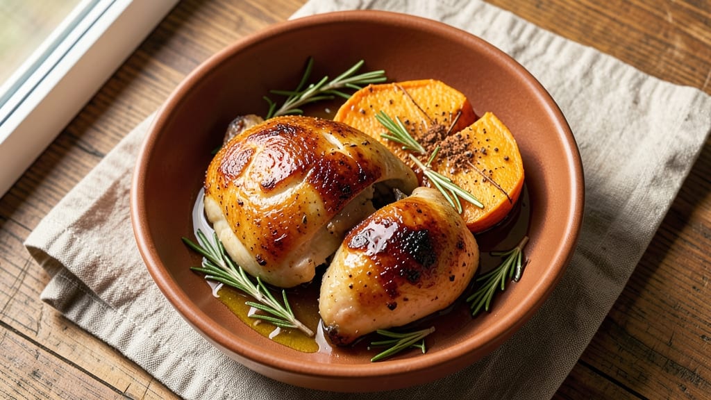 Baked Chicken And Butternut Squash Recipe: Sweet-Savory Roast With Caramelized Edges