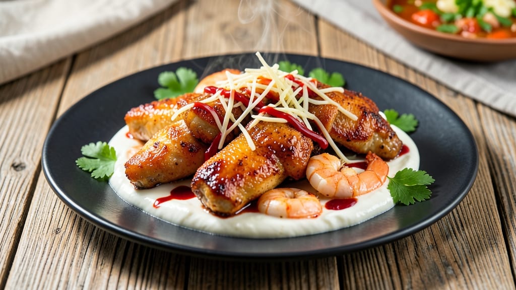 Bang Bang Chicken and Shrimp Copycat Recipe: Crispy Cheese-Crusted Bites with Tangy Yogurt Zing