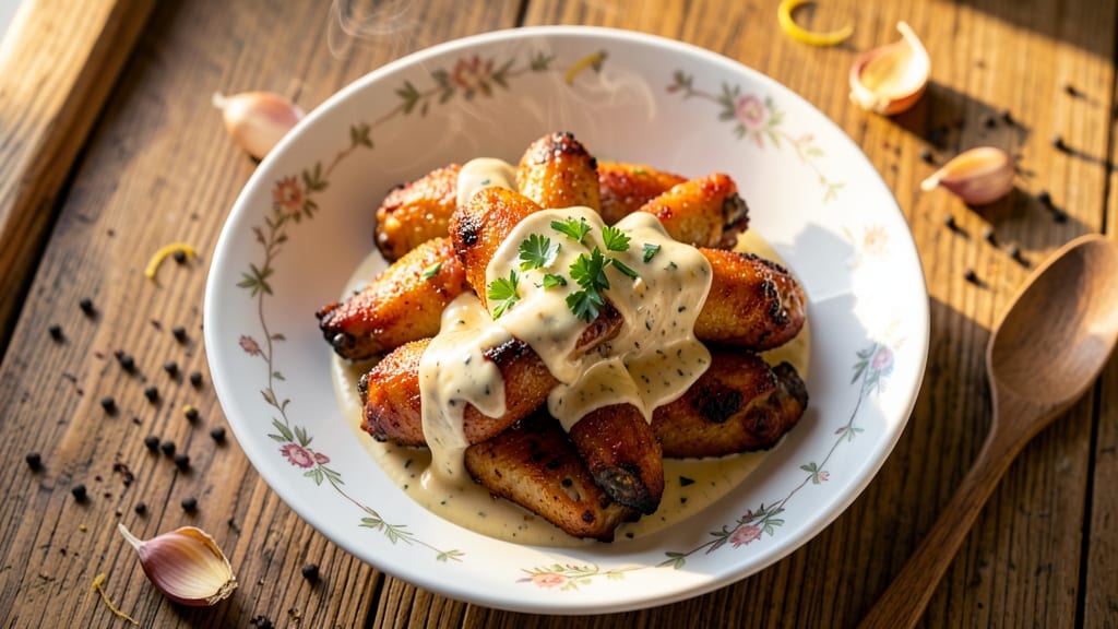 Baked Chicken Wings Recipe with Cream of Chicken: Cheesy Crispy Bites With Silky Sauce