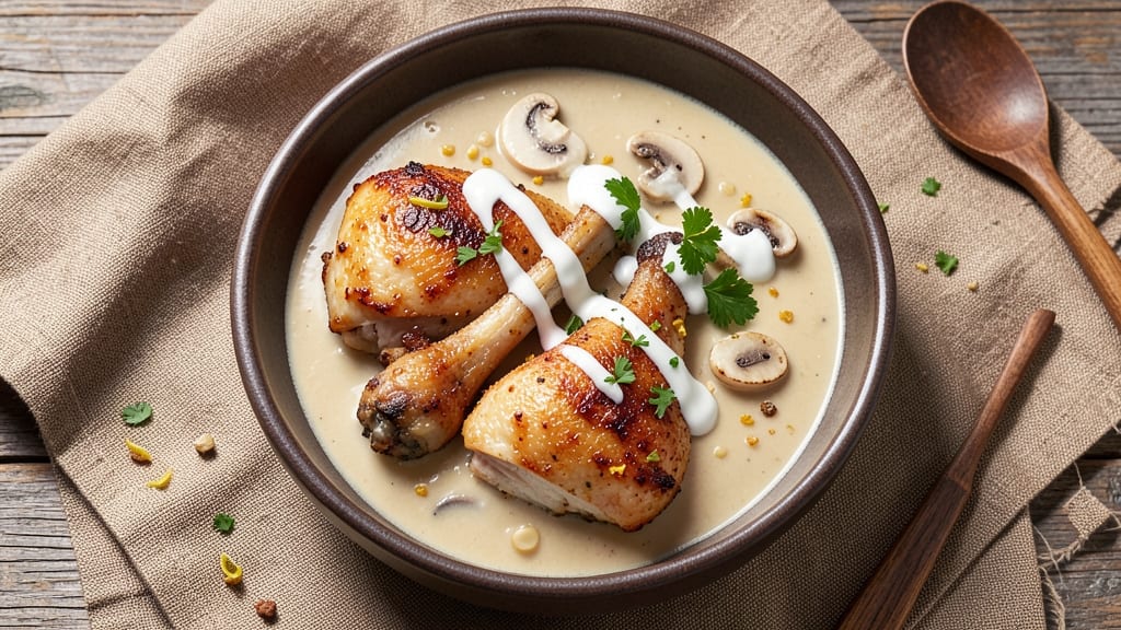 Baked Chicken Thighs With Cream of Mushroom Soup Recipe: Rich Mushroom Sauce That Clings to Every Bite