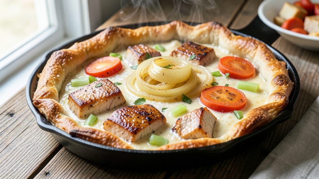 America's Test Kitchen Cast Iron Chicken Pot Pie Recipe: Flaky Top Crust and Savory Gravy Harmony