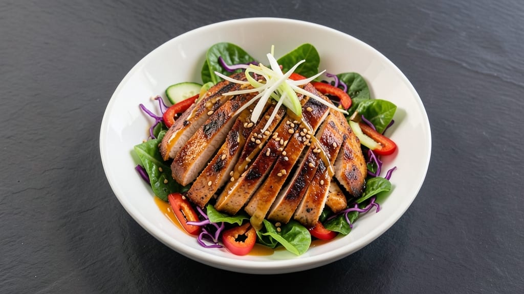 Applebee's Grilled Oriental Chicken Salad Recipe: Crunchy Sesame-Ginger Dressing with Crispy Wonton Strips