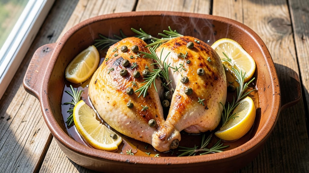Baked Chicken With Capers Recipe: Briny Tang and Herb-Kissed Crispness