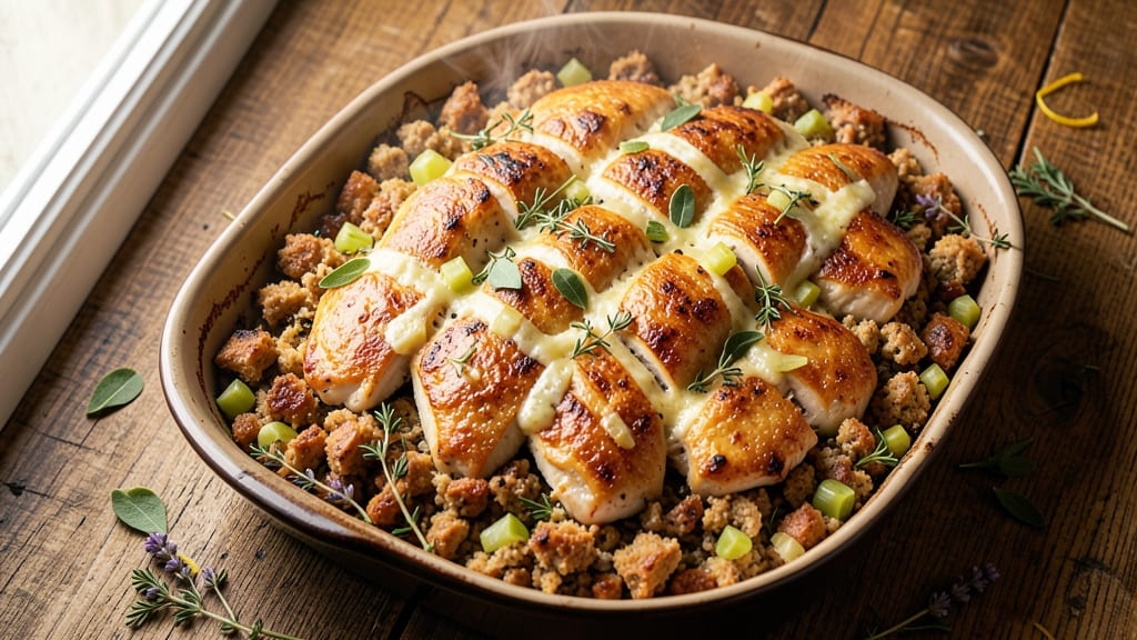 Baked Chicken and Stuffing Casserole Recipe: One-Pan Thanksgiving Nostalgia