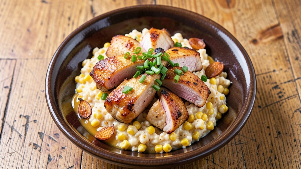 Babe Chicken and Creamed Corn Recipe: Buttery Creamy Corn Meets Juicy Fried Chicken