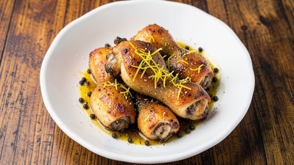 Baked Lemon Pepper Chicken Drumsticks Recipe: Zesty Crust That Crackles With Every Bite