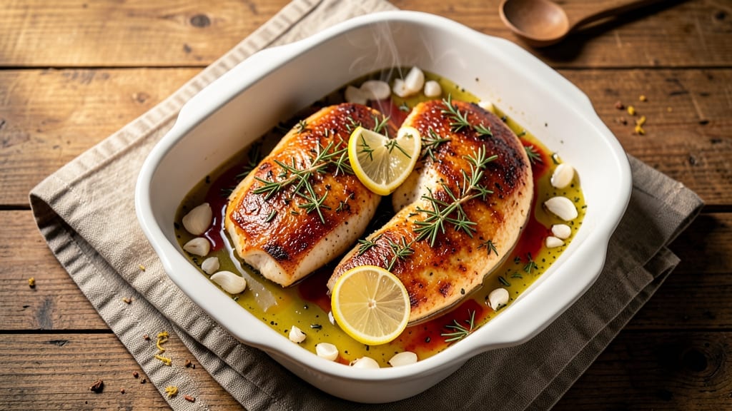 Baked Lemon Herb Chicken Breast Recipe: Zesty Crisp Skin and Juicy Centers