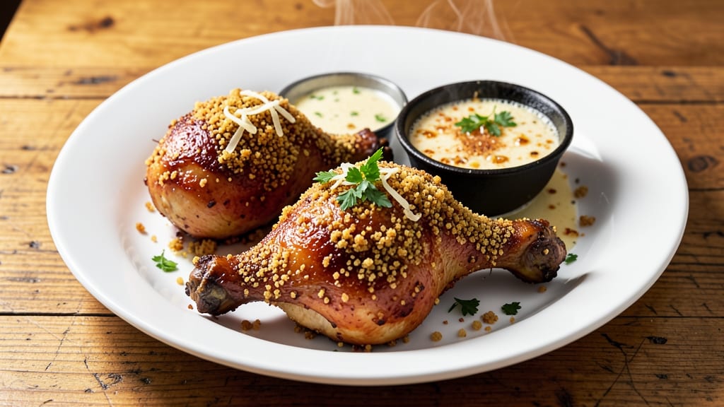 Baked Chicken Legs Recipe With Bread Crumbs: Triple-Crusted Crunch and Juicy Centers