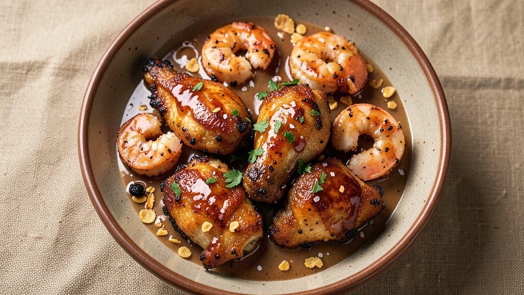 Applebee's Bourbon Chicken and Shrimp Copycat Recipe: Triple-Dredged Crunch With Buttery Bourbon Glaze