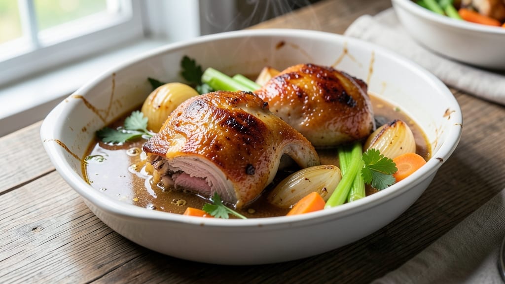 Baked Chicken in Broth Recipe: Moist and Flavorful Oven-Braised Delight