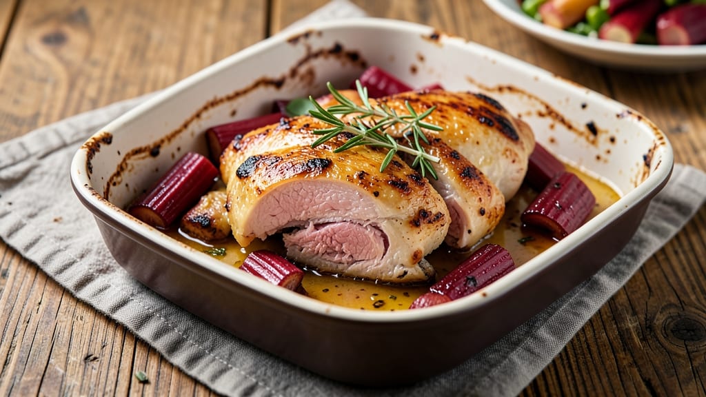 Baked Chicken And Rhubarb Recipe: Sweet-Tart Glaze That Caramelizes Perfectly