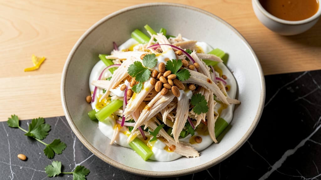 Ashley Mac's Chicken Salad Recipe: Crunchy Celery and Creamy Yogurt Fusion