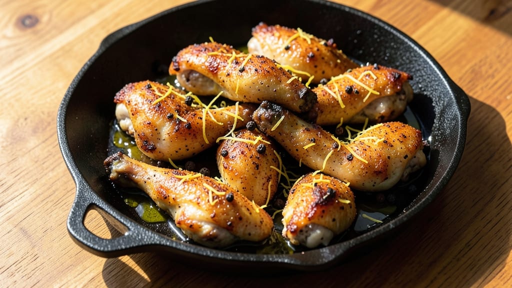Air Fryer Lemon Pepper Chicken Wings Recipe: Zesty Crispy Bites in 20 Minutes