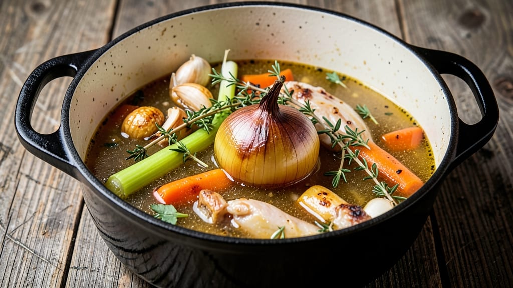 Alton Brown's Chicken Stock Recipe: Deep Umami Richness in One Pot