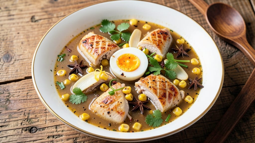 Authentic Chinese Chicken and Corn Soup Recipe: Fragrant Ginger-Corn Broth with Silky Egg Ribbons