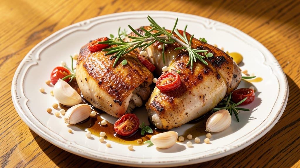 Baked Italian Chicken Dinner Recipe: Garlic-Herb Crust With Juicy Centers