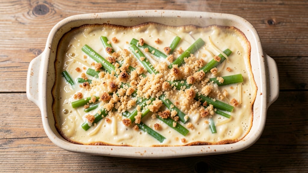 Campbell's Cream of Chicken Casserole Recipe: Crispy Celery Crown Over Creamy Vanilla Layers