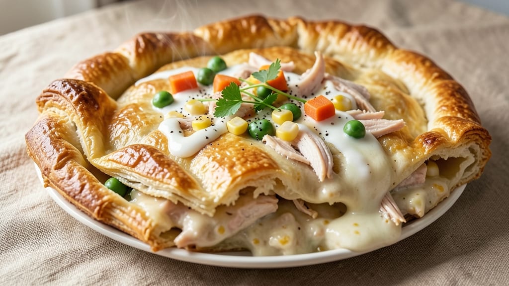 Campbell's Cream of Chicken Pot Pie Recipe: Crispy Top, Creamy Filling, One-Pan Magic