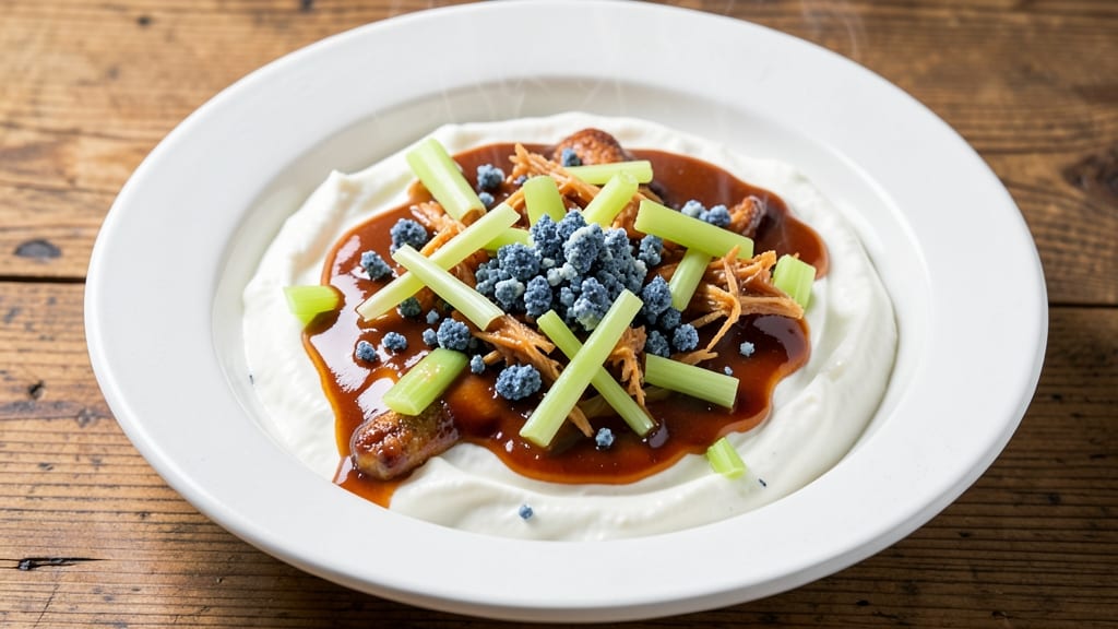 Canned Chicken Wing Dip Recipe: Crispy Celery Crown Over Creamy Buffalo Bliss