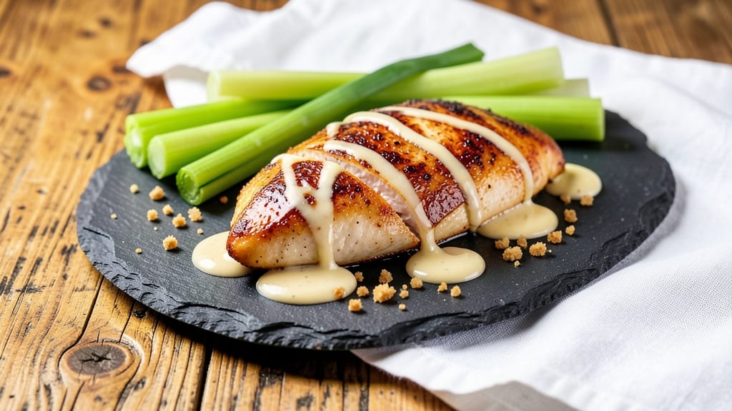 Captain's Chicken Recipe: Celery Crown Crunch Over Spiced Rum-Infused Layers