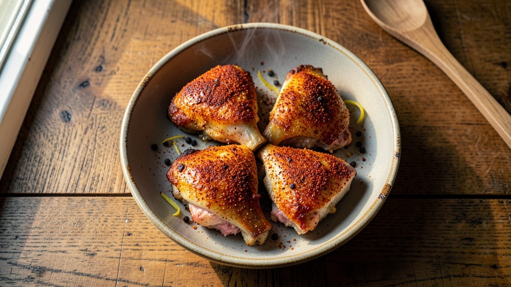Air-Fried Bone-In Chicken Thighs Recipe: Crispy Skin, Juicy Meat in 30 Minutes