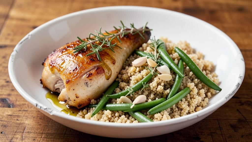 Chicken Thyme with Green Bean Couscous Hellofresh Recipe: Herbed One-Pan Dinner in 30 Minutes