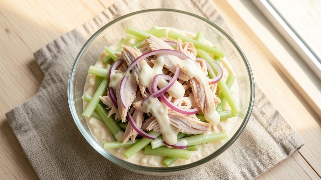 Copycat Chick-Fruity Fran Chicken Salad Recipe: Crisp Celery Crown Over Creamy Vanilla Bliss