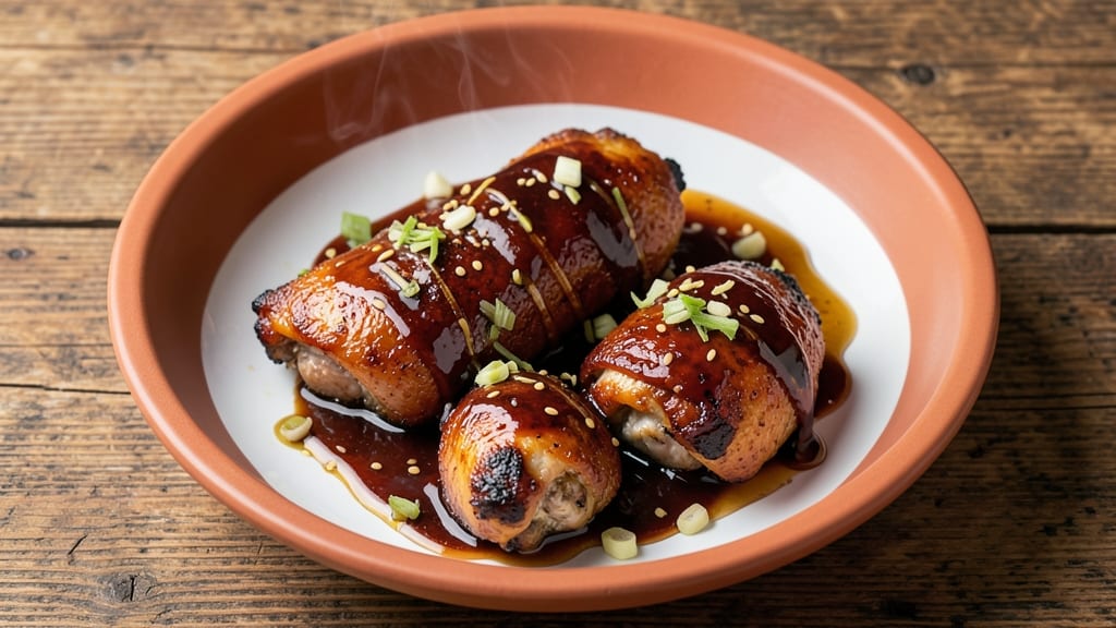 Baked Hoisin Chicken Thighs Recipe: Glossy Glaze Meets Crispy Skin