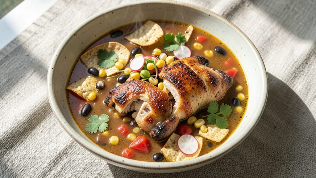 Barefoot Contessa Chicken Tortilla Soup Recipe: Creamy Tomato-Basil Swirls With Shredded Chicken