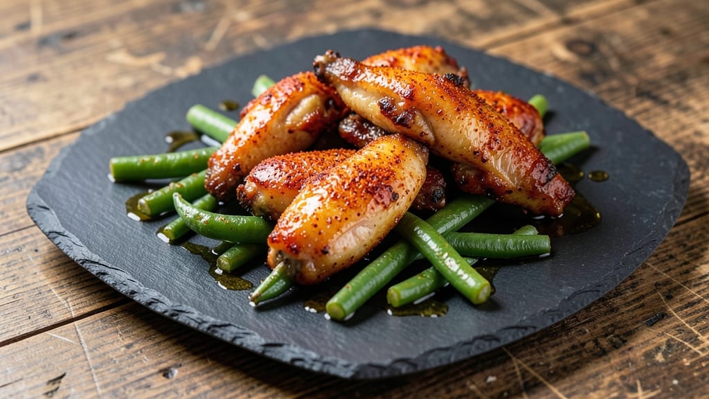 Gordon Ramsay Chicken Wings and Green Beans Recipe: Crispy Wings with Almond-Garlic Green Beans