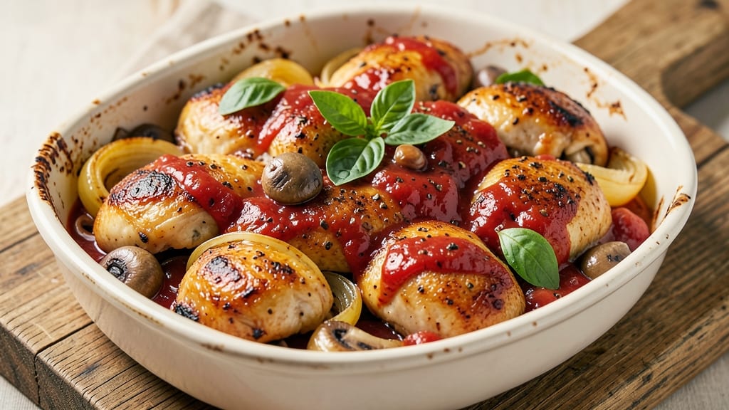 Grandma's Chicken Cacciatore Recipe With Tomato Sauce: Simmered Savory Perfection in One Pot