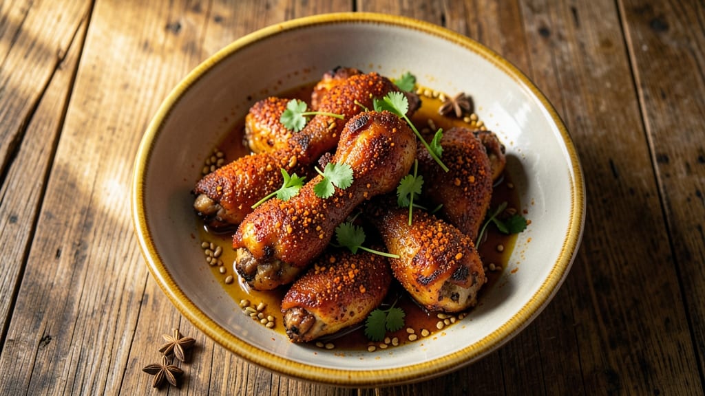 Indian Chicken Wings Recipe: Smoky Garlic-Tahini Glaze With Crispy Skin