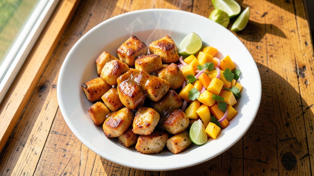 Lemon Ginger Chicken With Pineapple Mango Salsa Recipe: Tropical Heat That Balances Sweet and Spice