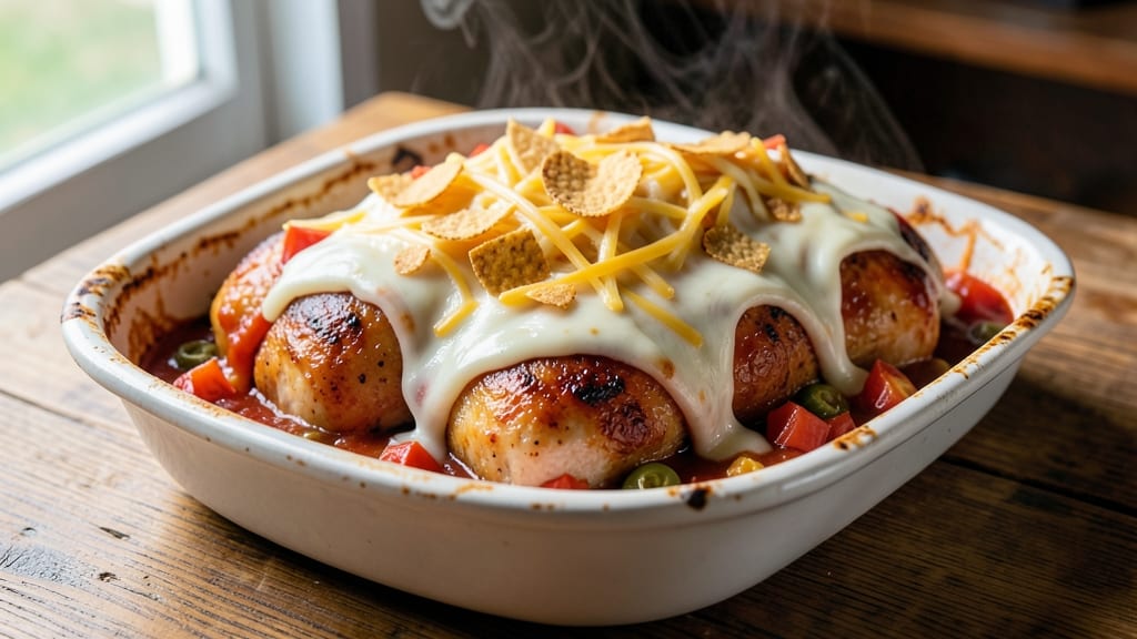Rotel King Ranch Chicken Recipe: One-Pan Creamy Cheese Crunch Delight