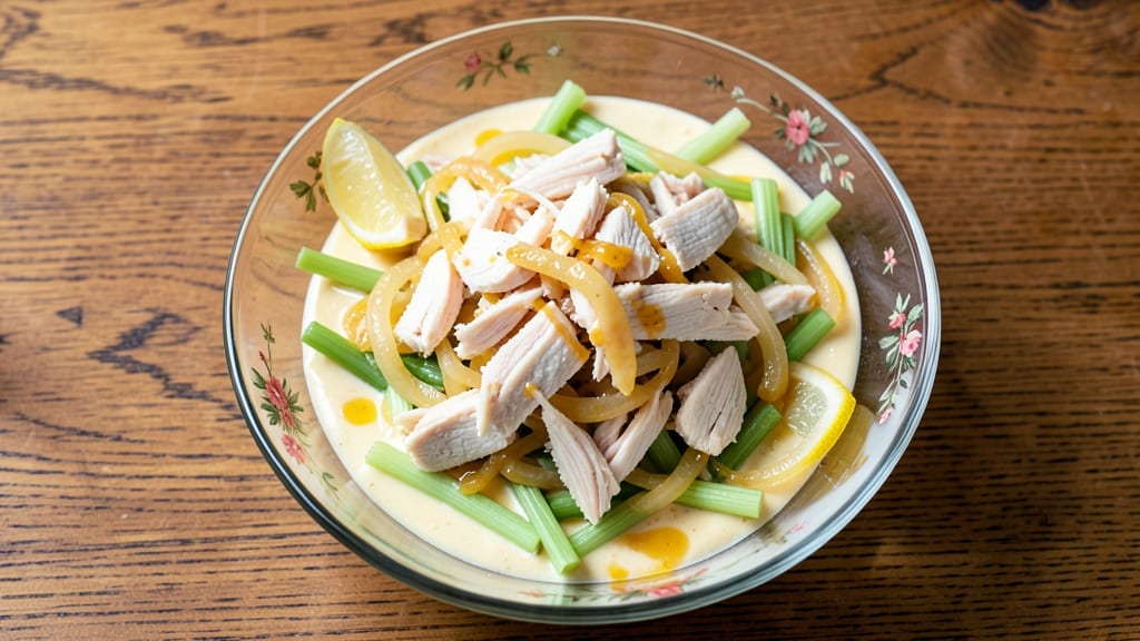 Simple Canned Chicken Salad Recipe: Crisp Celery Crown Over Creamy Mayonnaise